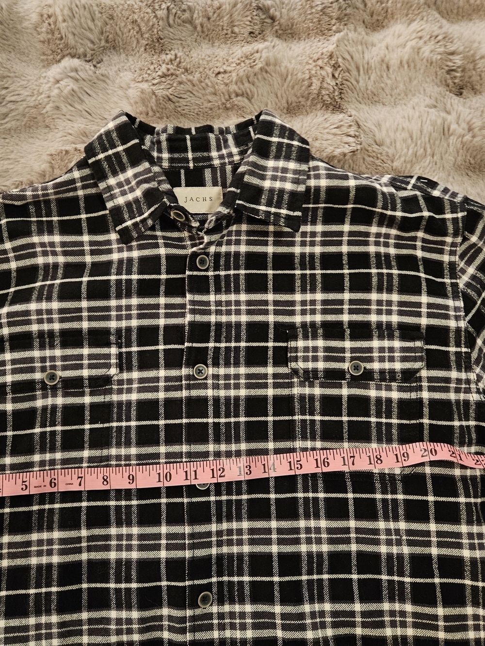 Jachs Men's Plaid Flannel Button-Up Shirt – XLT - Picture 3 of 8